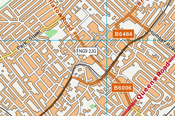 Puregym (Nottingham Beeston) map (NG9 2JG) - OS VectorMap District (Ordnance Survey)
