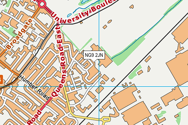 NG9 2JN map - OS VectorMap District (Ordnance Survey)