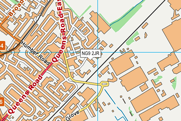 NG9 2JR map - OS VectorMap District (Ordnance Survey)