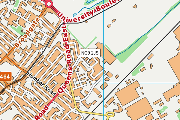 NG9 2JS map - OS VectorMap District (Ordnance Survey)