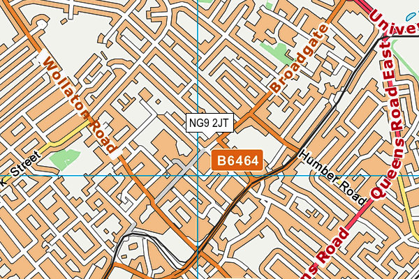 NG9 2JT map - OS VectorMap District (Ordnance Survey)