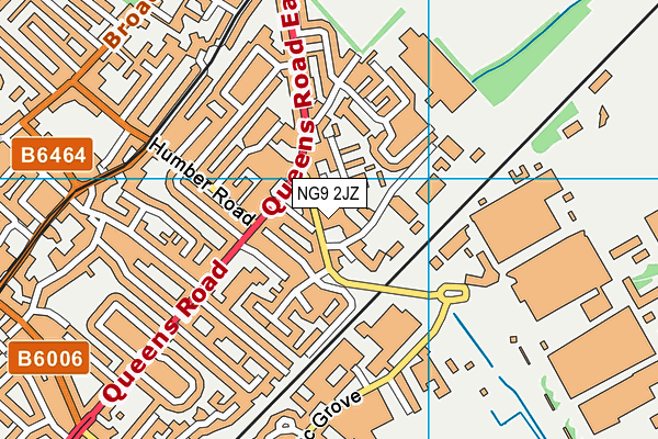 NG9 2JZ map - OS VectorMap District (Ordnance Survey)