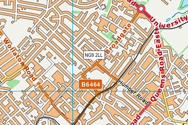 NG9 2LL map - OS VectorMap District (Ordnance Survey)