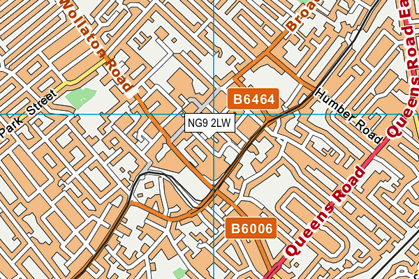 NG9 2LW map - OS VectorMap District (Ordnance Survey)