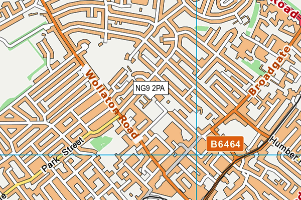 NG9 2PA map - OS VectorMap District (Ordnance Survey)