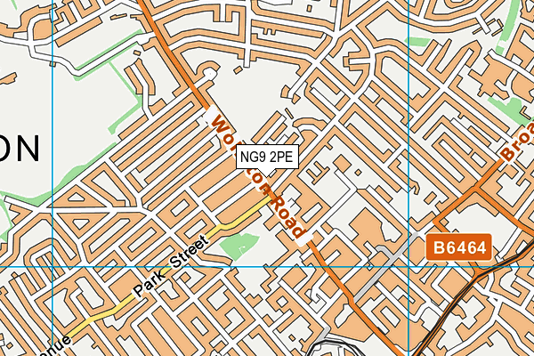 NG9 2PE map - OS VectorMap District (Ordnance Survey)