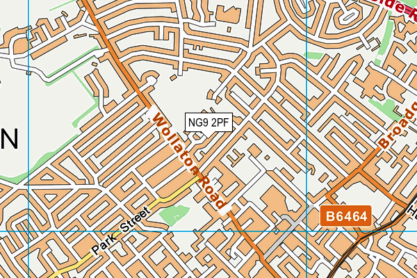 NG9 2PF map - OS VectorMap District (Ordnance Survey)