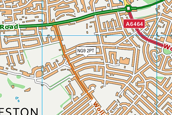 NG9 2PT map - OS VectorMap District (Ordnance Survey)