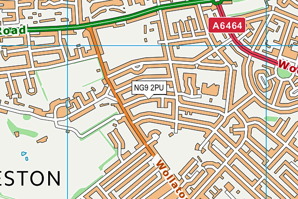 NG9 2PU map - OS VectorMap District (Ordnance Survey)