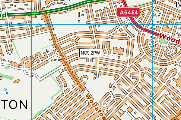 NG9 2PW map - OS VectorMap District (Ordnance Survey)