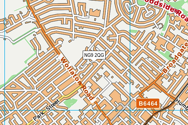 NG9 2QG map - OS VectorMap District (Ordnance Survey)