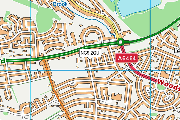 NG9 2QU map - OS VectorMap District (Ordnance Survey)