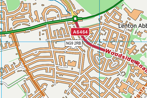 NG9 2RB map - OS VectorMap District (Ordnance Survey)