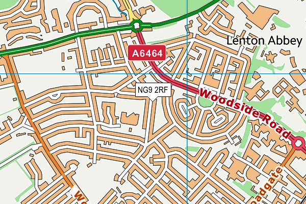 NG9 2RF map - OS VectorMap District (Ordnance Survey)