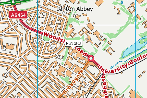 NG9 2RU map - OS VectorMap District (Ordnance Survey)