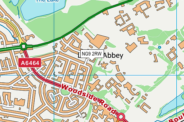 NG9 2RW map - OS VectorMap District (Ordnance Survey)