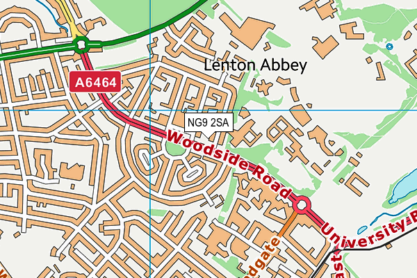 NG9 2SA map - OS VectorMap District (Ordnance Survey)