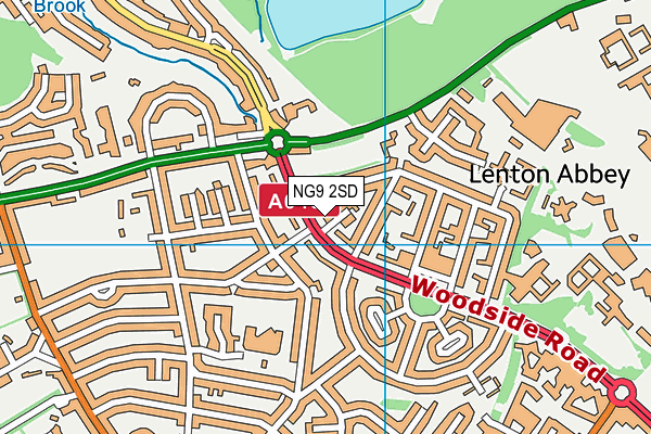 NG9 2SD map - OS VectorMap District (Ordnance Survey)