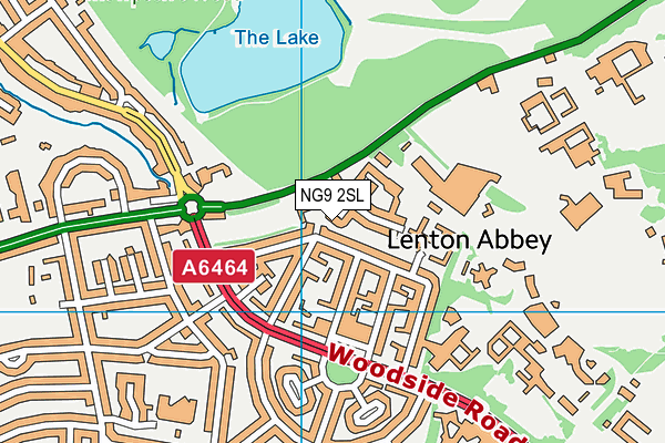 NG9 2SL map - OS VectorMap District (Ordnance Survey)