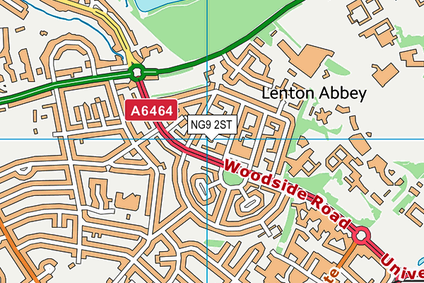 NG9 2ST map - OS VectorMap District (Ordnance Survey)