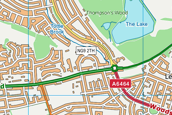 NG9 2TH map - OS VectorMap District (Ordnance Survey)