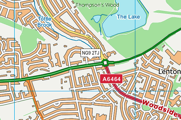 NG9 2TJ map - OS VectorMap District (Ordnance Survey)