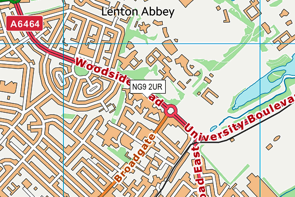 NG9 2UR map - OS VectorMap District (Ordnance Survey)