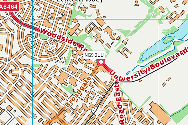 NG9 2UU map - OS VectorMap District (Ordnance Survey)