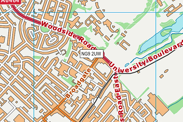 NG9 2UW map - OS VectorMap District (Ordnance Survey)