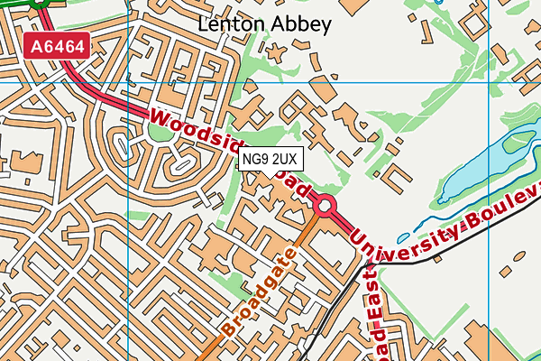 NG9 2UX map - OS VectorMap District (Ordnance Survey)