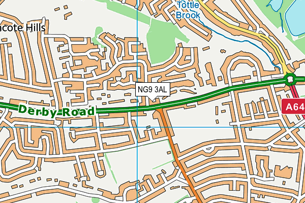 NG9 3AL map - OS VectorMap District (Ordnance Survey)