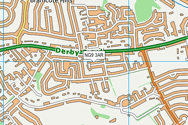 NG9 3AR map - OS VectorMap District (Ordnance Survey)