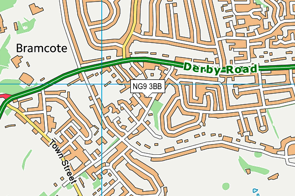 NG9 3BB map - OS VectorMap District (Ordnance Survey)