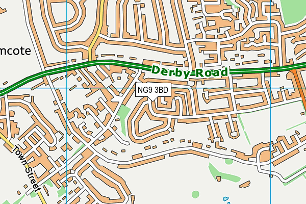 NG9 3BD map - OS VectorMap District (Ordnance Survey)