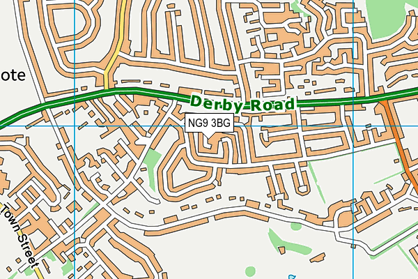 NG9 3BG map - OS VectorMap District (Ordnance Survey)