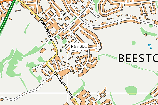 NG9 3DE map - OS VectorMap District (Ordnance Survey)