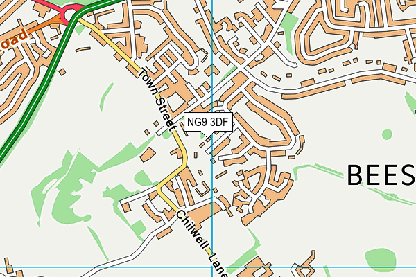 NG9 3DF map - OS VectorMap District (Ordnance Survey)