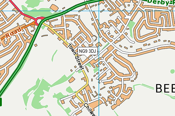 NG9 3DJ map - OS VectorMap District (Ordnance Survey)