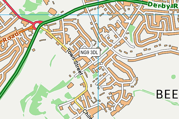 NG9 3DL map - OS VectorMap District (Ordnance Survey)