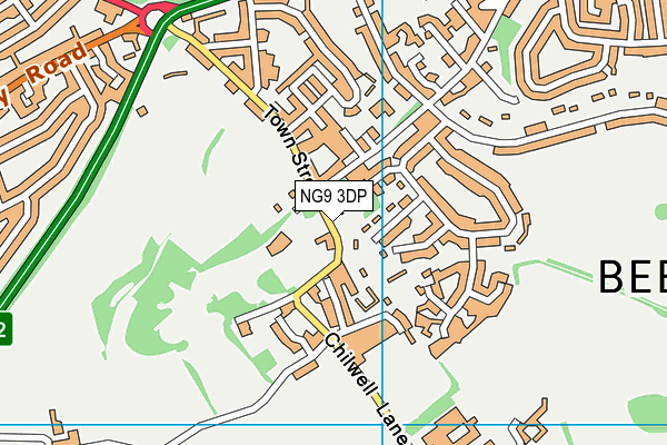 NG9 3DP map - OS VectorMap District (Ordnance Survey)