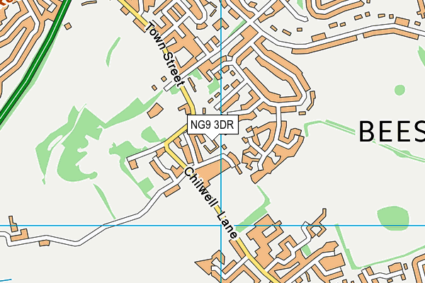 NG9 3DR map - OS VectorMap District (Ordnance Survey)