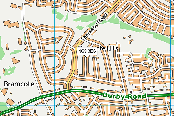 NG9 3EG map - OS VectorMap District (Ordnance Survey)