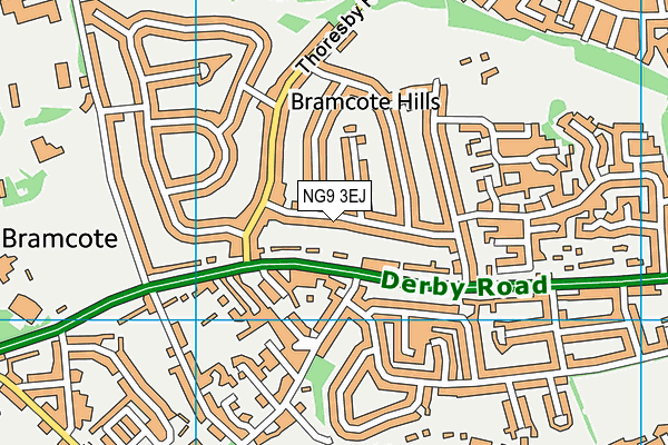 NG9 3EJ map - OS VectorMap District (Ordnance Survey)