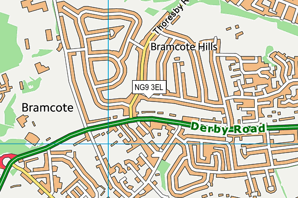 NG9 3EL map - OS VectorMap District (Ordnance Survey)