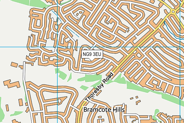 NG9 3EU map - OS VectorMap District (Ordnance Survey)