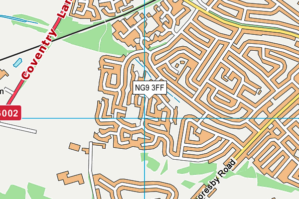 NG9 3FF map - OS VectorMap District (Ordnance Survey)
