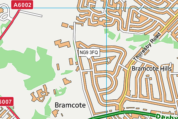 NG9 3FQ map - OS VectorMap District (Ordnance Survey)