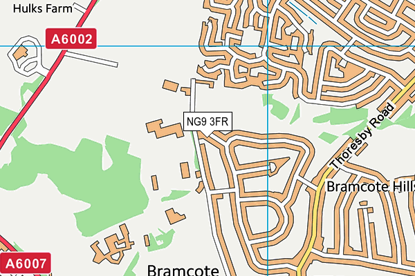 NG9 3FR map - OS VectorMap District (Ordnance Survey)