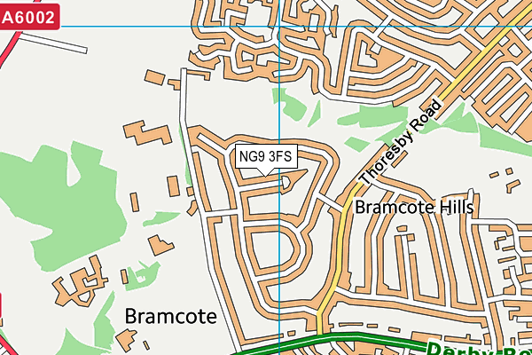 NG9 3FS map - OS VectorMap District (Ordnance Survey)