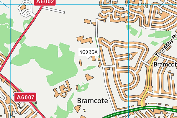 Bramcote College map (NG9 3GA) - OS VectorMap District (Ordnance Survey)